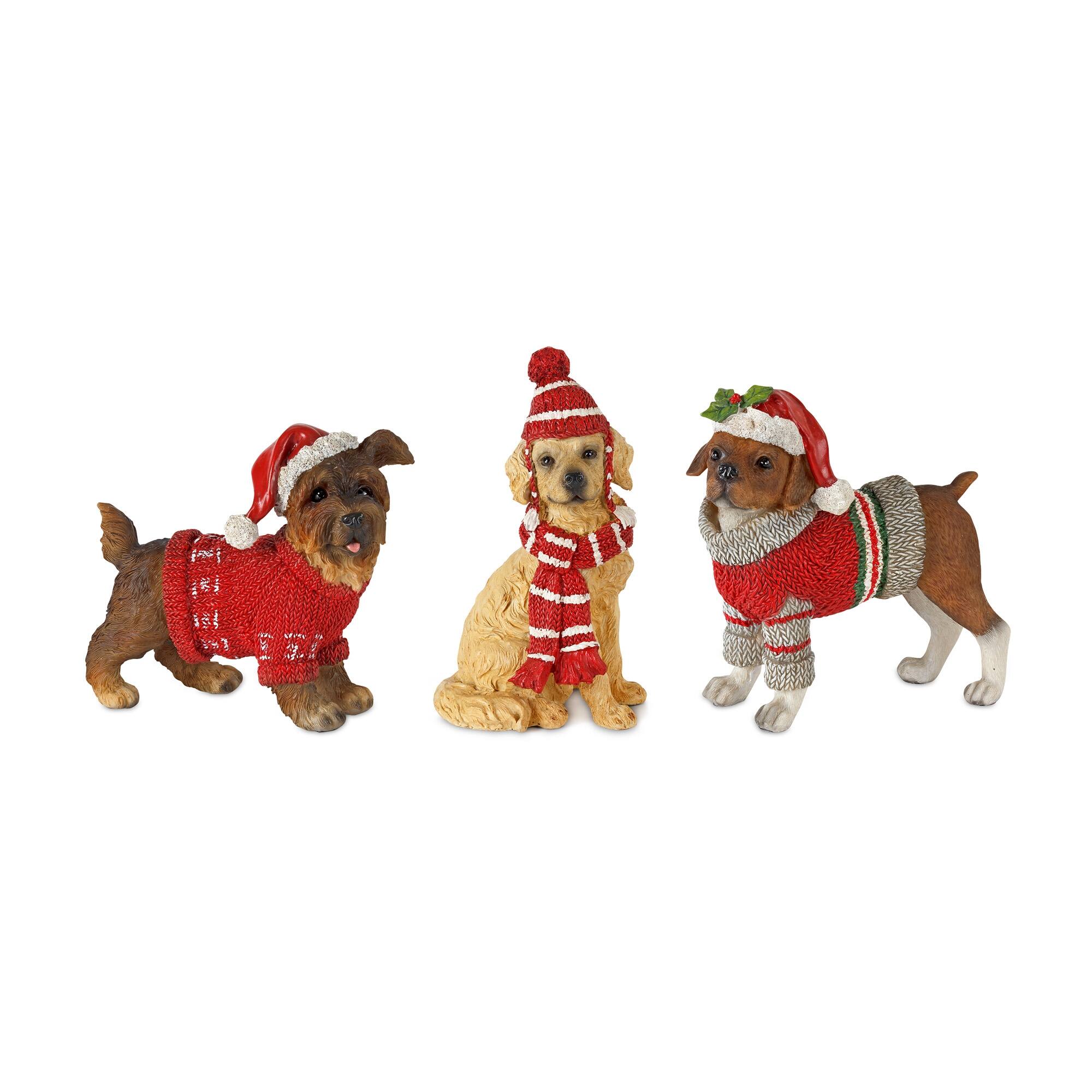 Winter Dog Set, 5", 5.5" & 6"